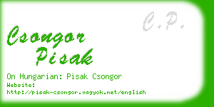 csongor pisak business card